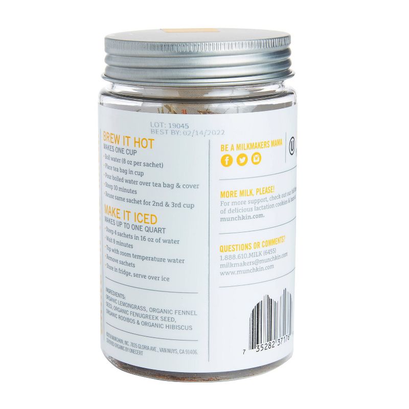 Munchkin Milkmakers Lactation Tea - Lemon - 12ct