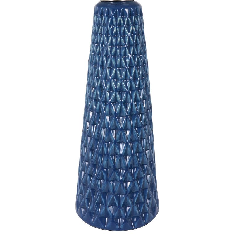26.5" Set of Two Jameson Textured Ceramic Table Lamp Cobalt Blue - Decor Therapy