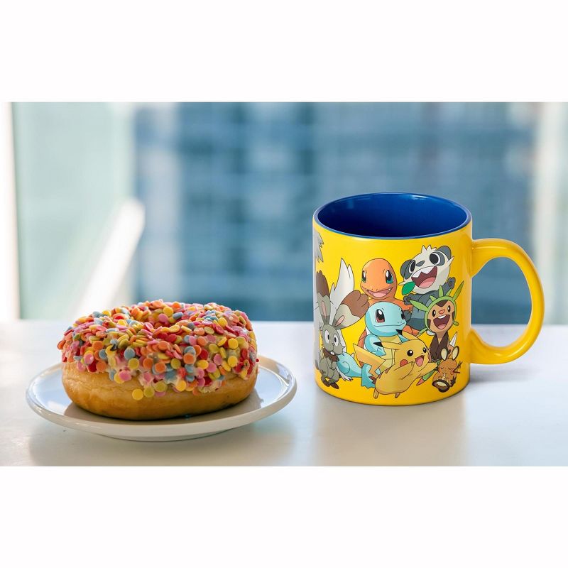 Just Funky Pok'emon XY Series Large Pok'emon Group Foil Print Coffee Mug | Holds 20 Ounces
