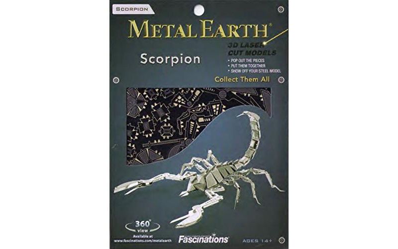 Metal Earth Scorpion 3D Metal Model Kit, Arthropods Series, Moderate Difficulty, 1 Sheet