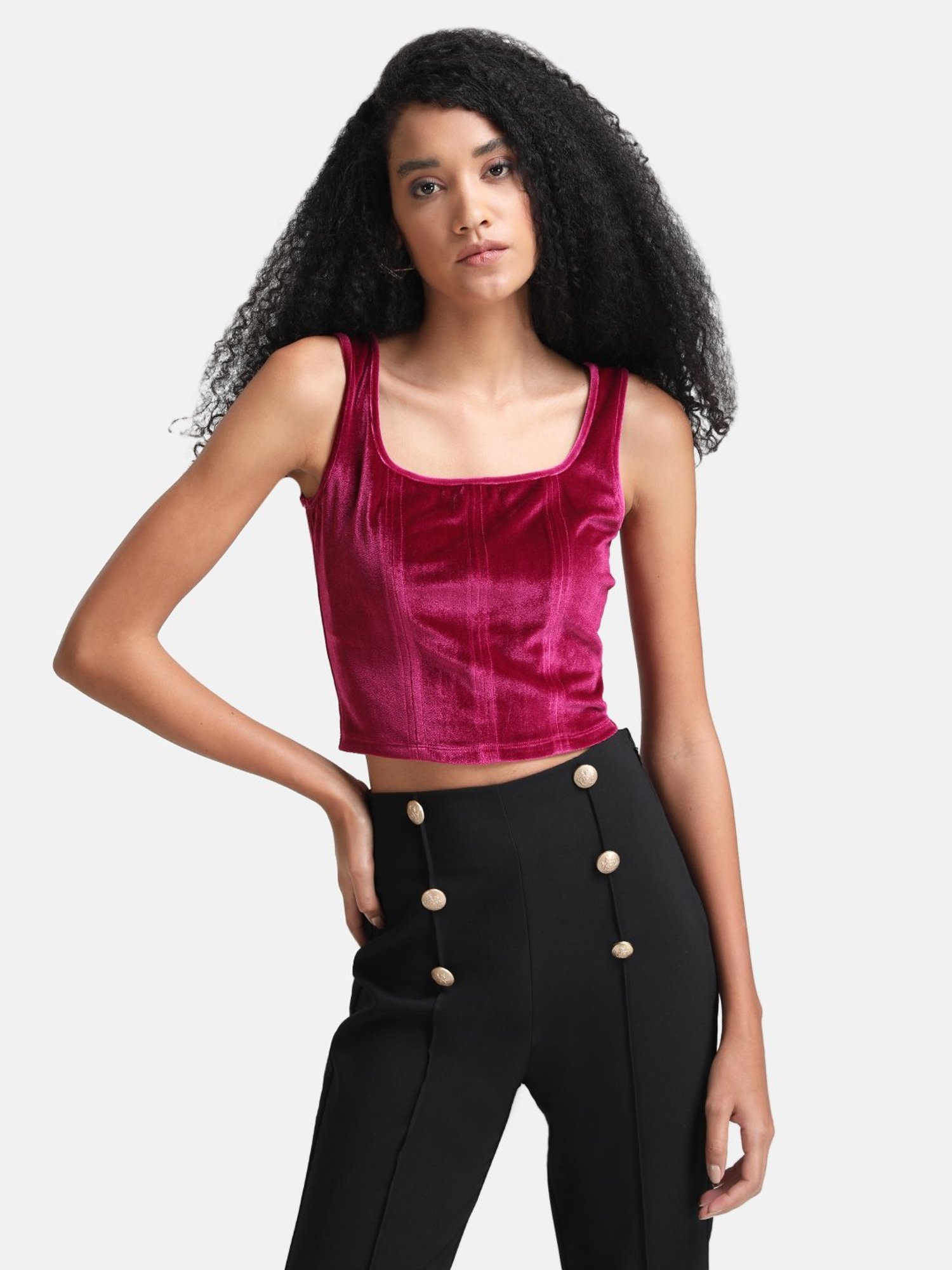 Kazo Fuchsia Crop Top