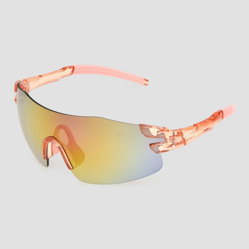 Women's Blade Sport Sunglasses with Gradient Mirrored Lenses - All in Motion™ Peach