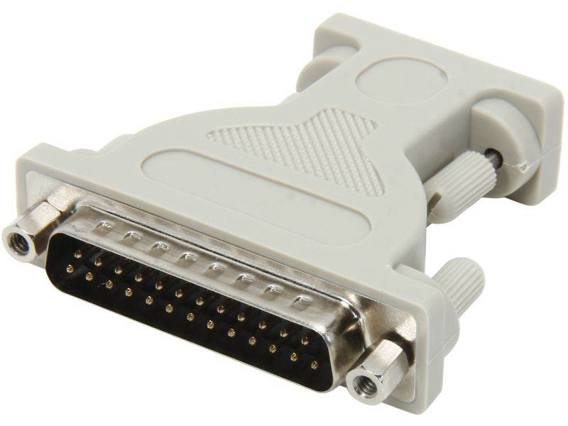 C2G 02446 DB9 Female to DB25 Male Serial RS232 Adapter, Beige