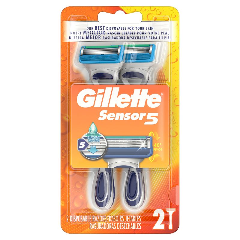 Gillette Sensor5 Men's Disposable Razors - 2ct