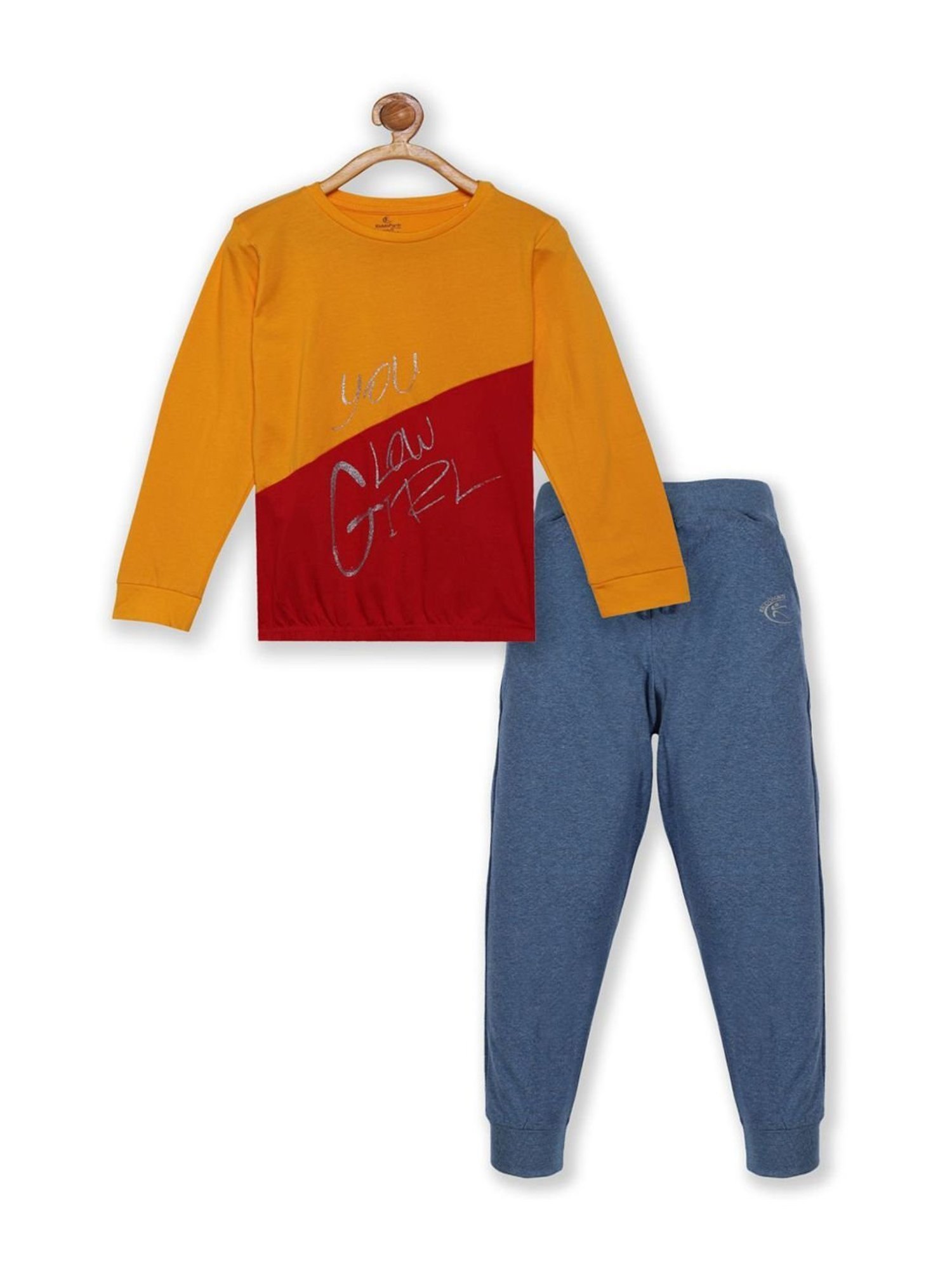 Mothercare Kids White & Yellow Cotton Printed Top Set