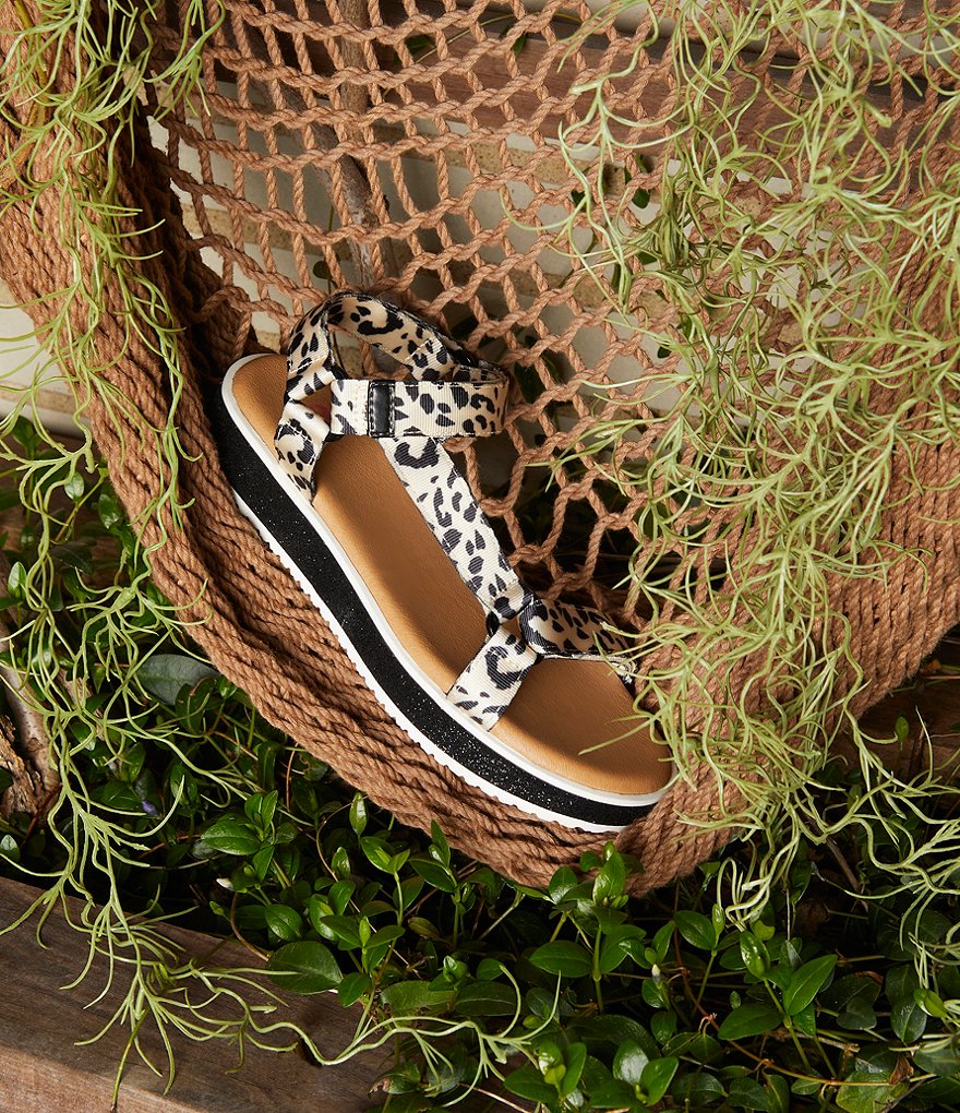 GB Girls Lulluu-Girl Leopard Print Flatform Sport Sandals (Toddler)