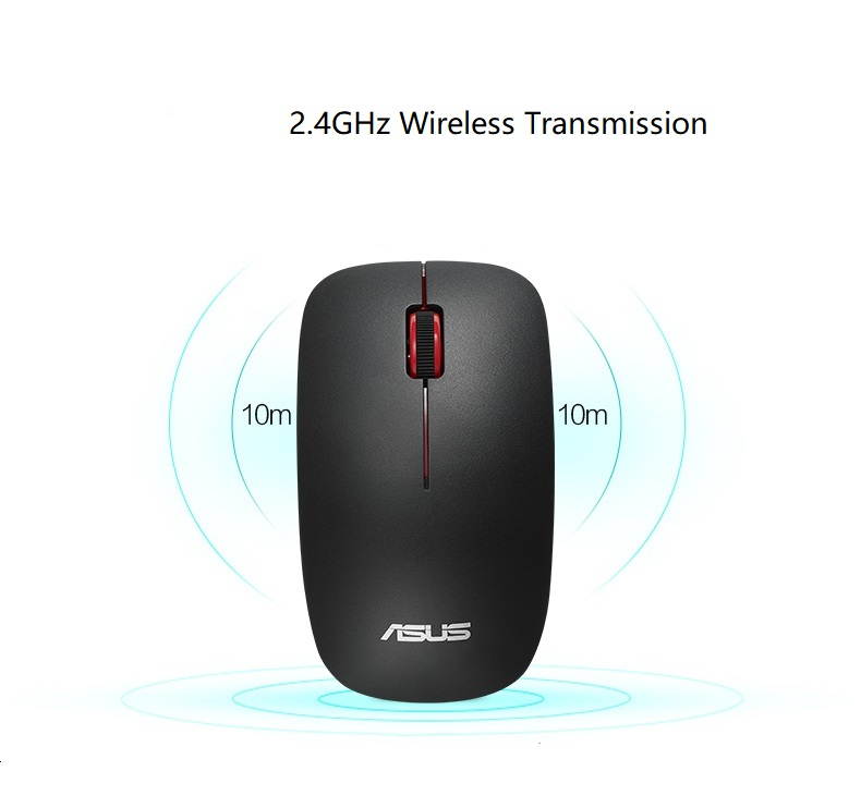 Asus UT220 Ergonomic Design, Classic Exterior 2.4GHz 10m 1600DPI Wireless Mouse  For Office And Game, High Compatibility Support PC, and Laptop  - White, Green Side Scroll Wheel