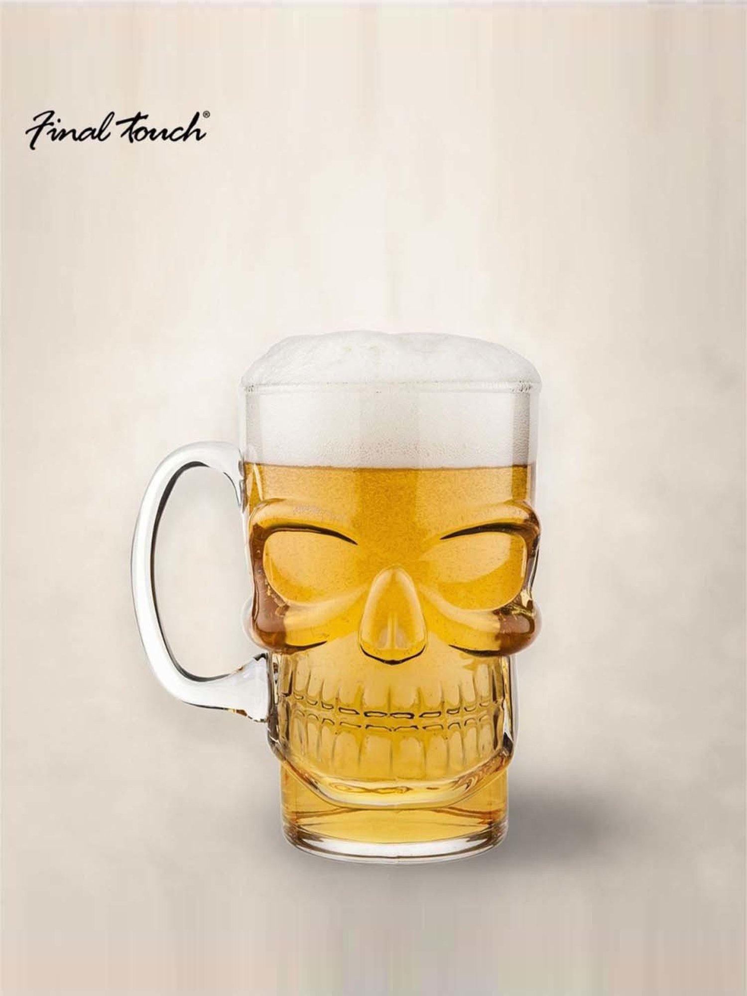 Final Touch Transparent Brainfreeze Skull Beer Mug