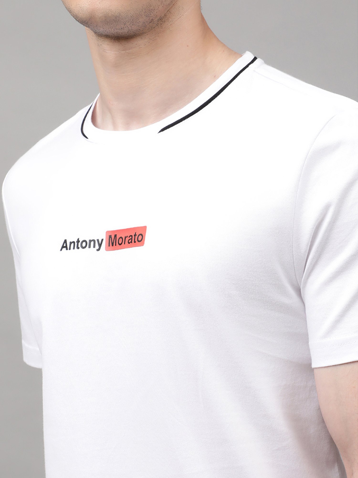 Antony Morato White Printed T-Shirt
