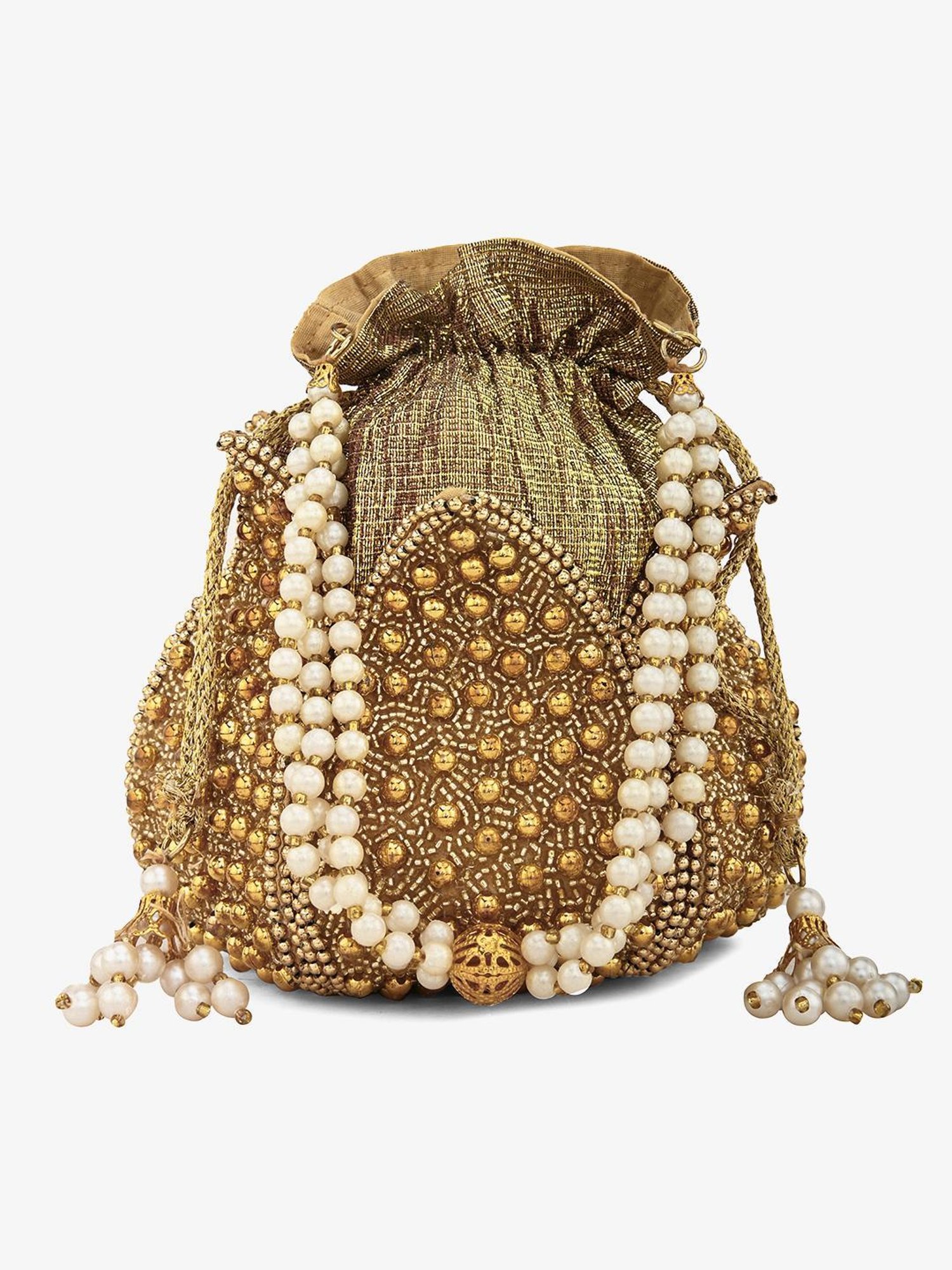 Gaurapakhi Golden Embellished Potli