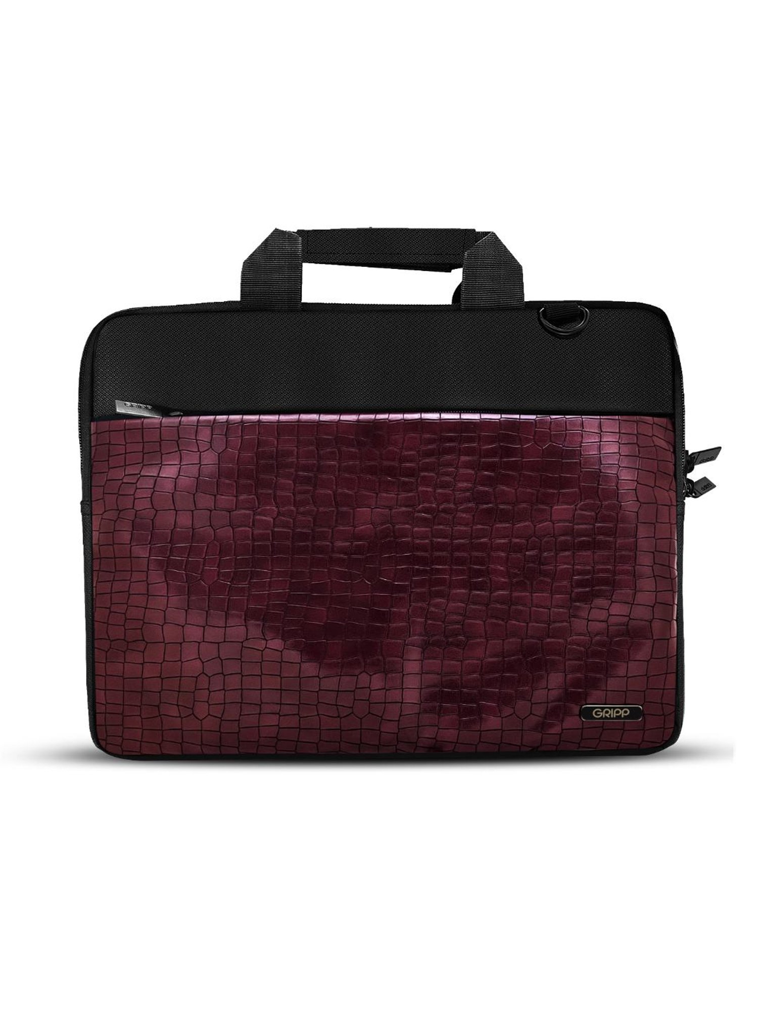 Gripp Croc Compact Fleet Executive Business Laptop & Tablet Bag For Macbook 13.3 & 14 (Burgundy)