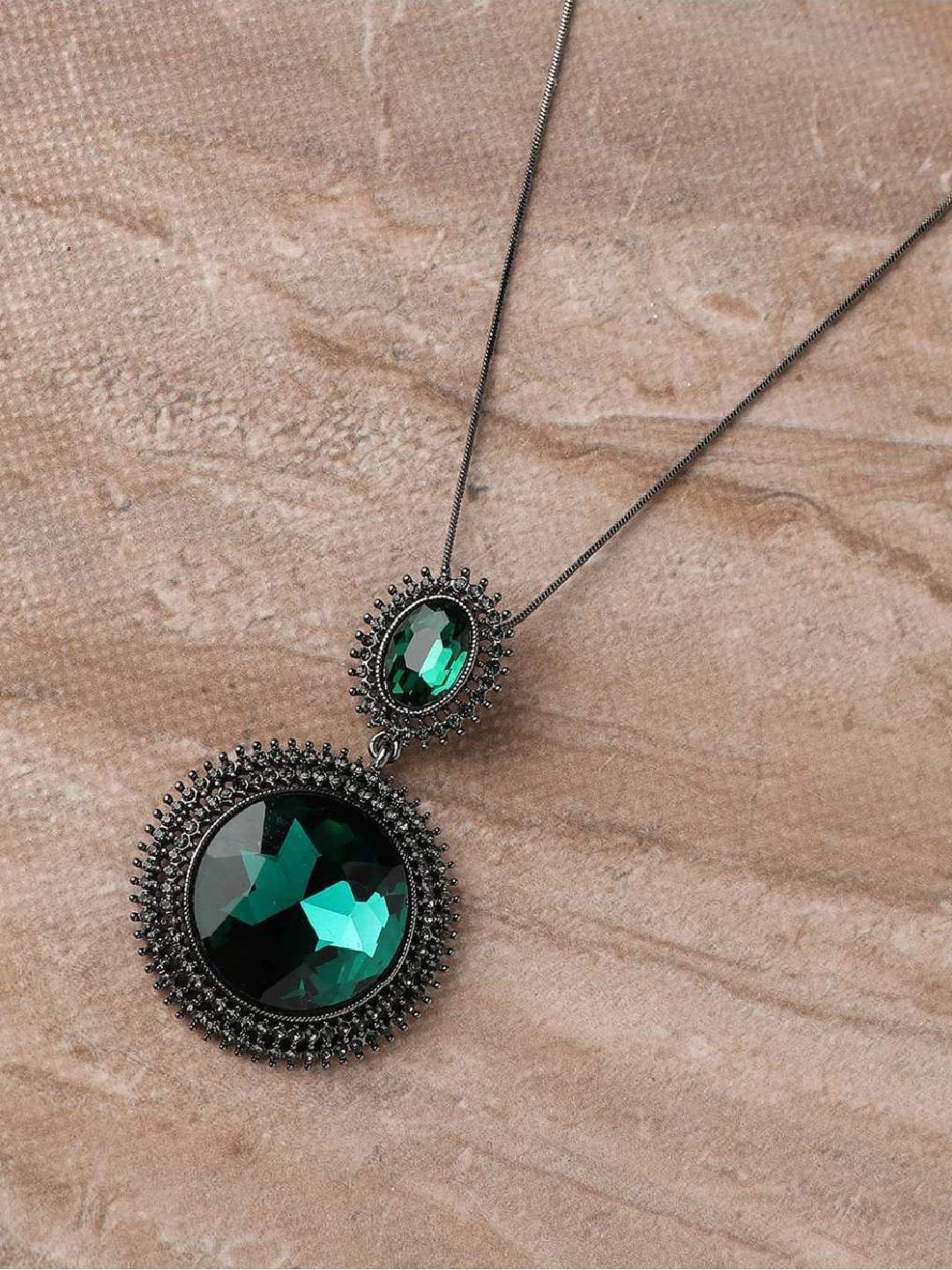 Sohi women's aurora adornments pendant emerald green