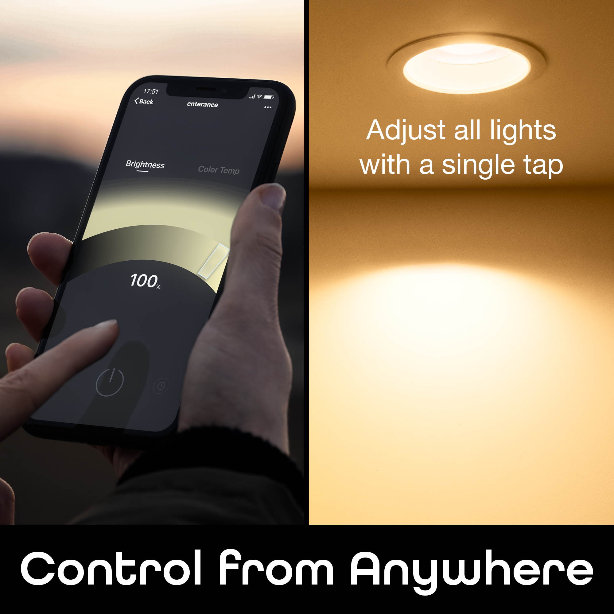 LUX DROP 65W Equivalent Warm White BR30 Smart Dimmable and Adjustable LED Light Bulb