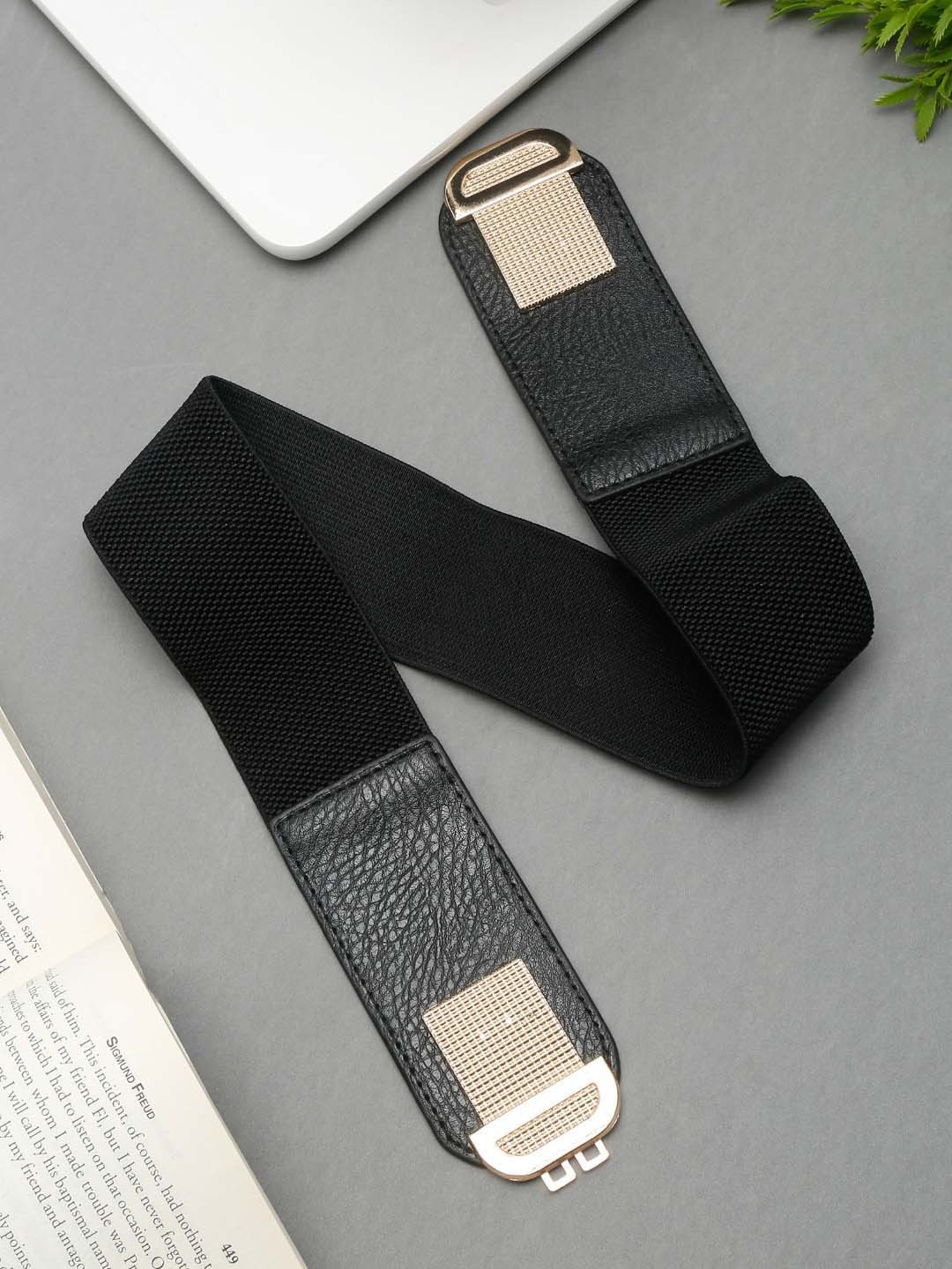 Apsis Black Wide Belt for Women