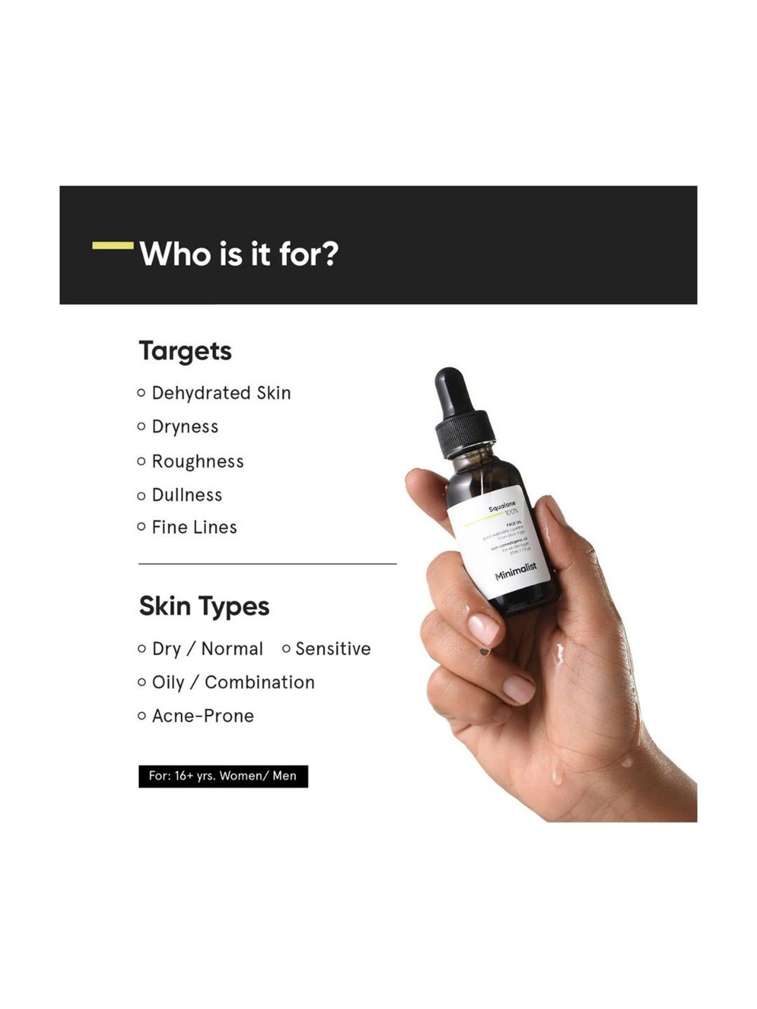 Minimalist Squalane Face Oil - 30 ml