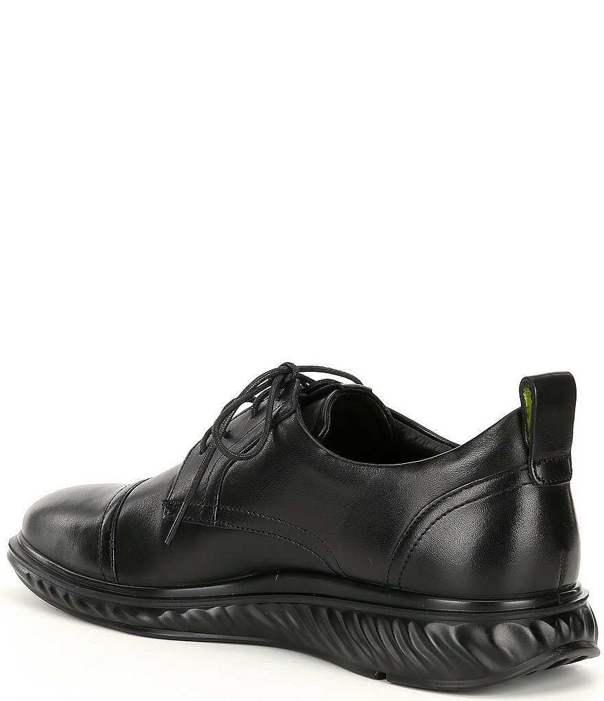 ECCO Men's ST. 1 Hybrid Lite Cap Toe Tie Leather Dress Shoes