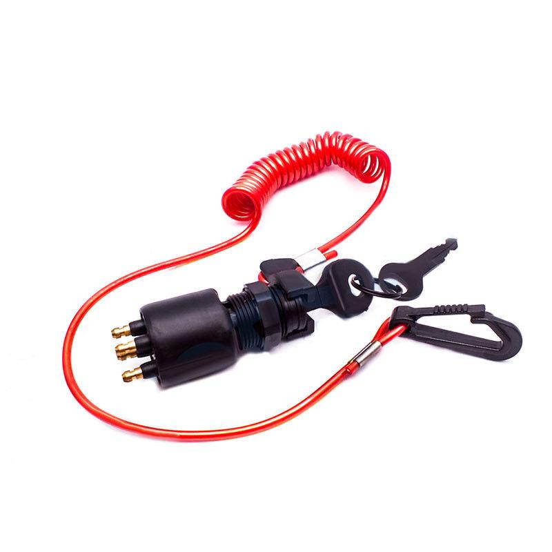 OMC BRP Johnson Evinrude Ignition Switch & Lanyard 5005801 1996 & up 765562