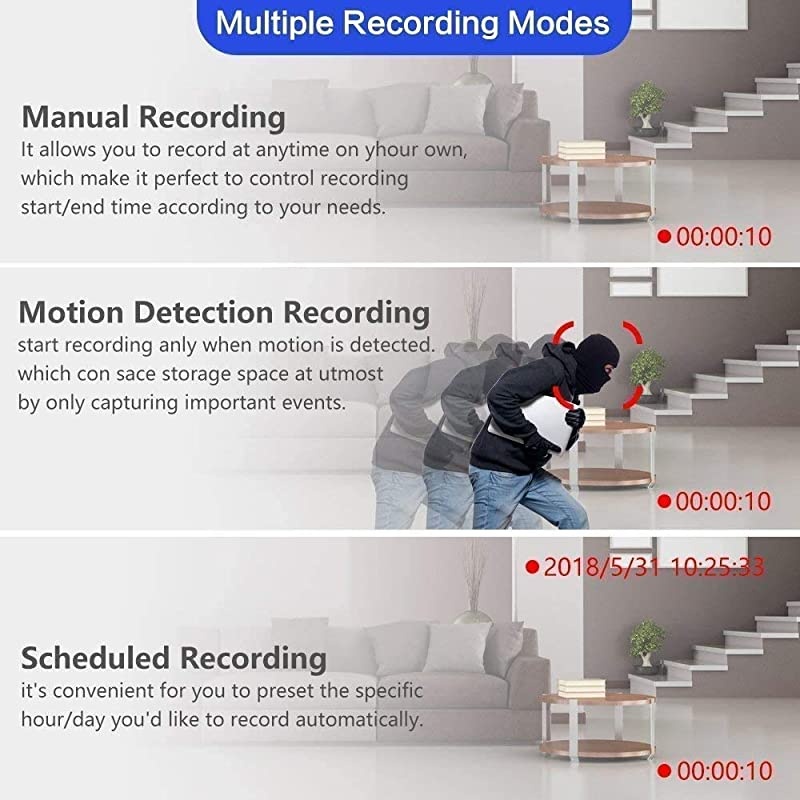 2TB Hard Drive Pre-Installed] 5MP Home Security Camera System, 8 Channel Outdoor Indoor CCTV AHD DVR Kits Wired Systems 8pcs 2.5&times;1080P Surveillance Cameras with Night Vision Motion Detection