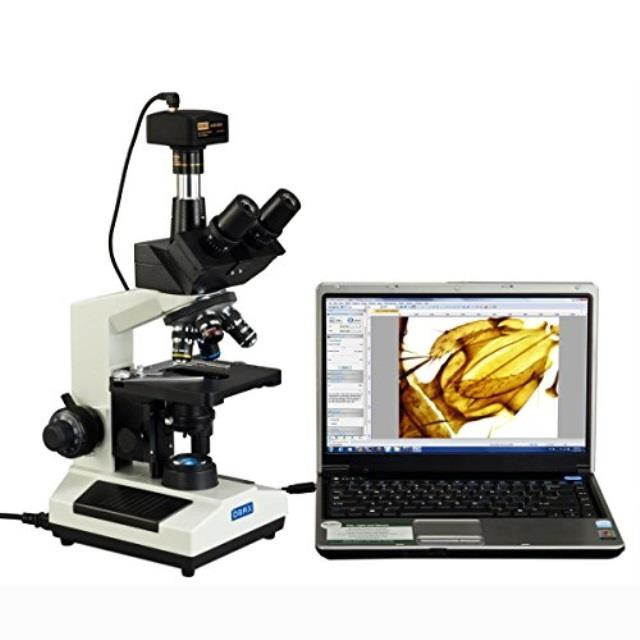 OMAX 40X-2500X Full Size Lab Digital Trinocular Compound LED Microscope with 14MP USB Camera and 3D Mechanical Stage