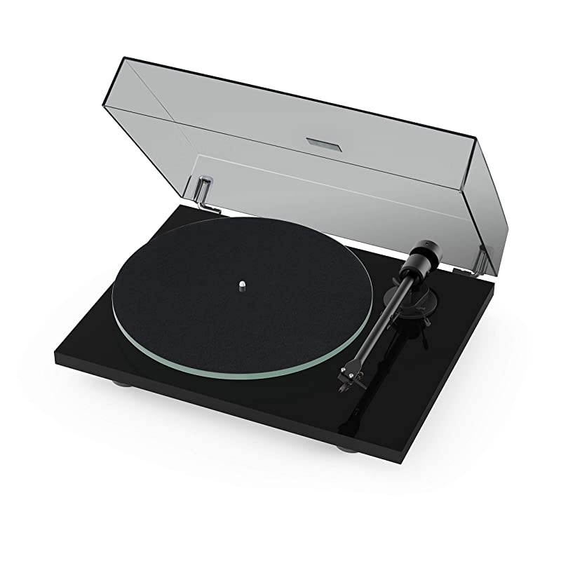 T1 BT Turntable with Built-in Preamp and Wireless Audio Transmitter (Piano Black)