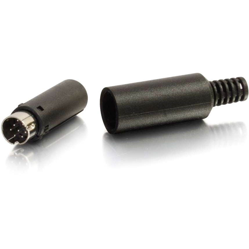 C2G 8-pin Mini Din Male Connector - Black