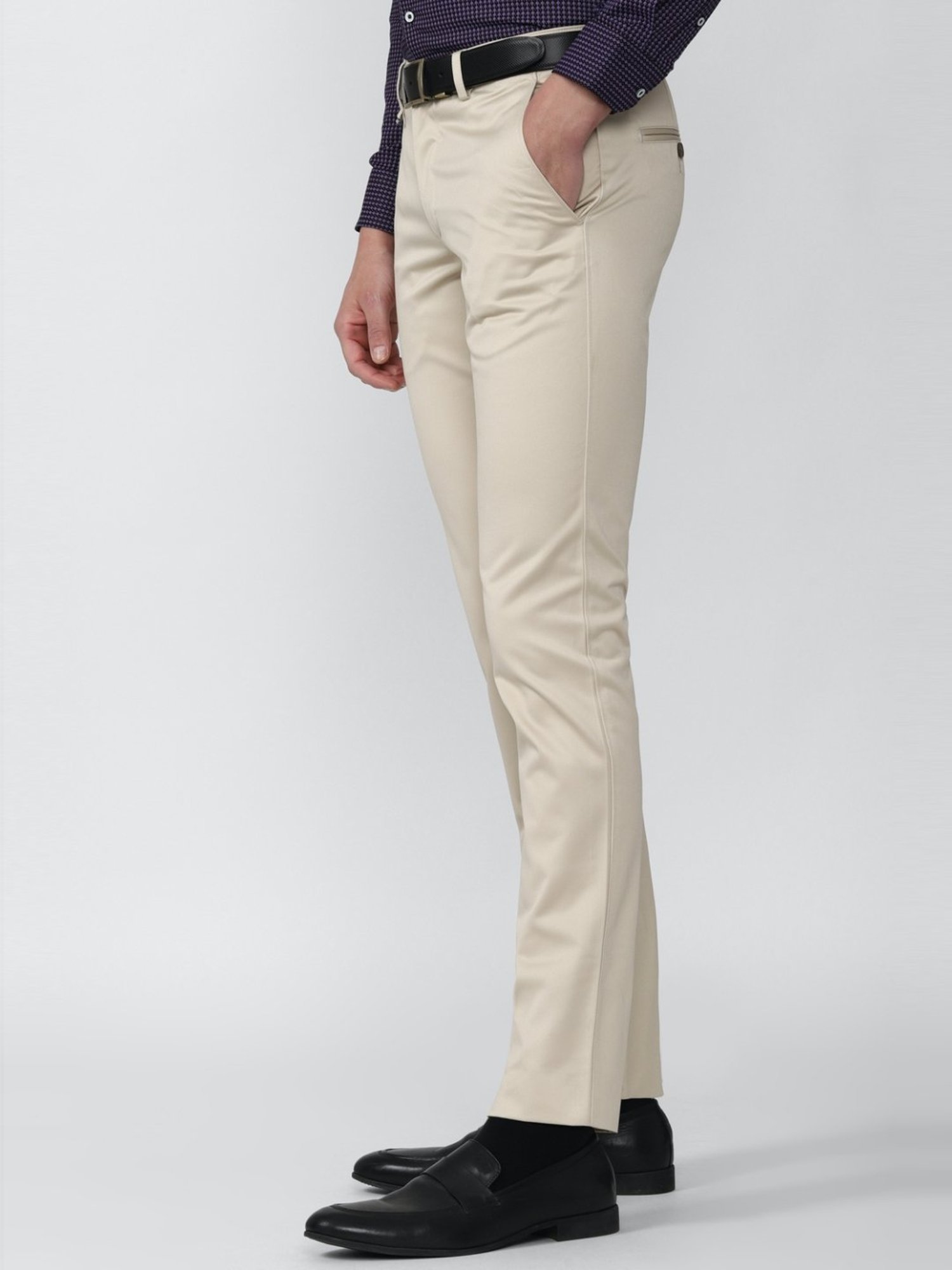 Van Heusen Beige Slim Fit Trousers