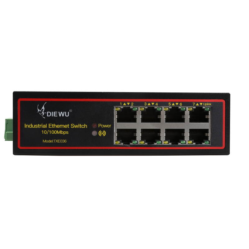 Plugadget 8 Ports 10/100M Industrial Ethernet Enhance Switch 8 Port RJ45 VLAN Signal increased to 250 meters