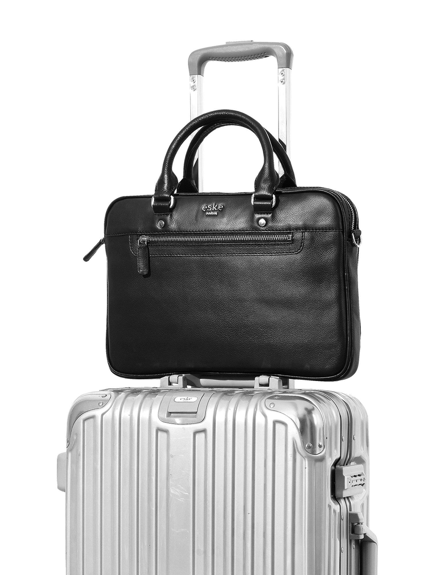 Eske Black Large Messenger Bag