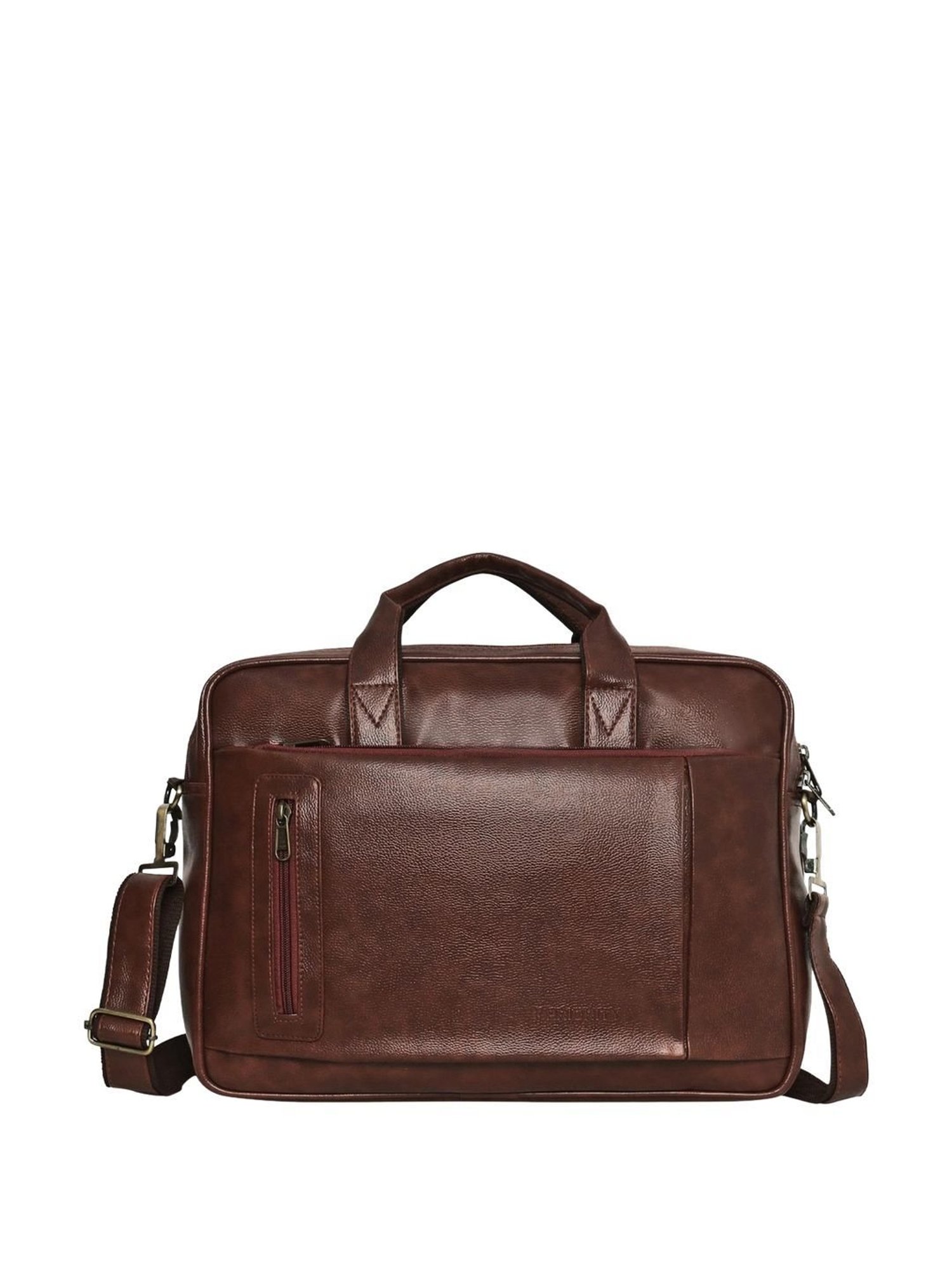 Priority Brown Synthetic Large Messenger Bag
