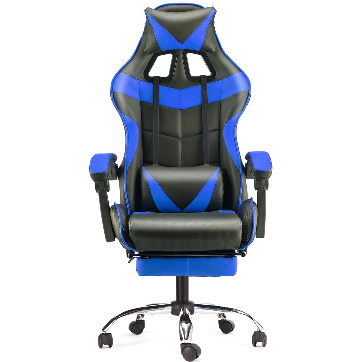 Leather Home Office Gaming Chair High Back Swivel Recliner Seat with Footrest