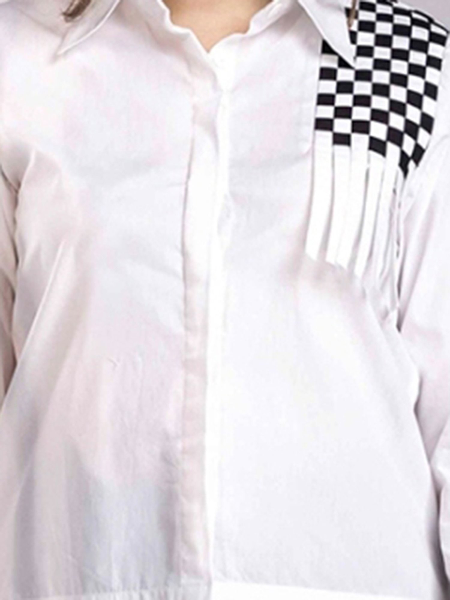 House of Manaa White Hom Allure Shirt with Pant