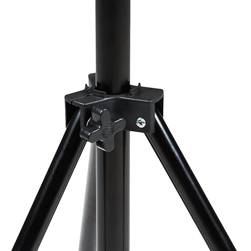 Basics Aluminum Light Photography Tripod Stand with Case - Pack of 2, 2.8 - 6.7 Feet, Black