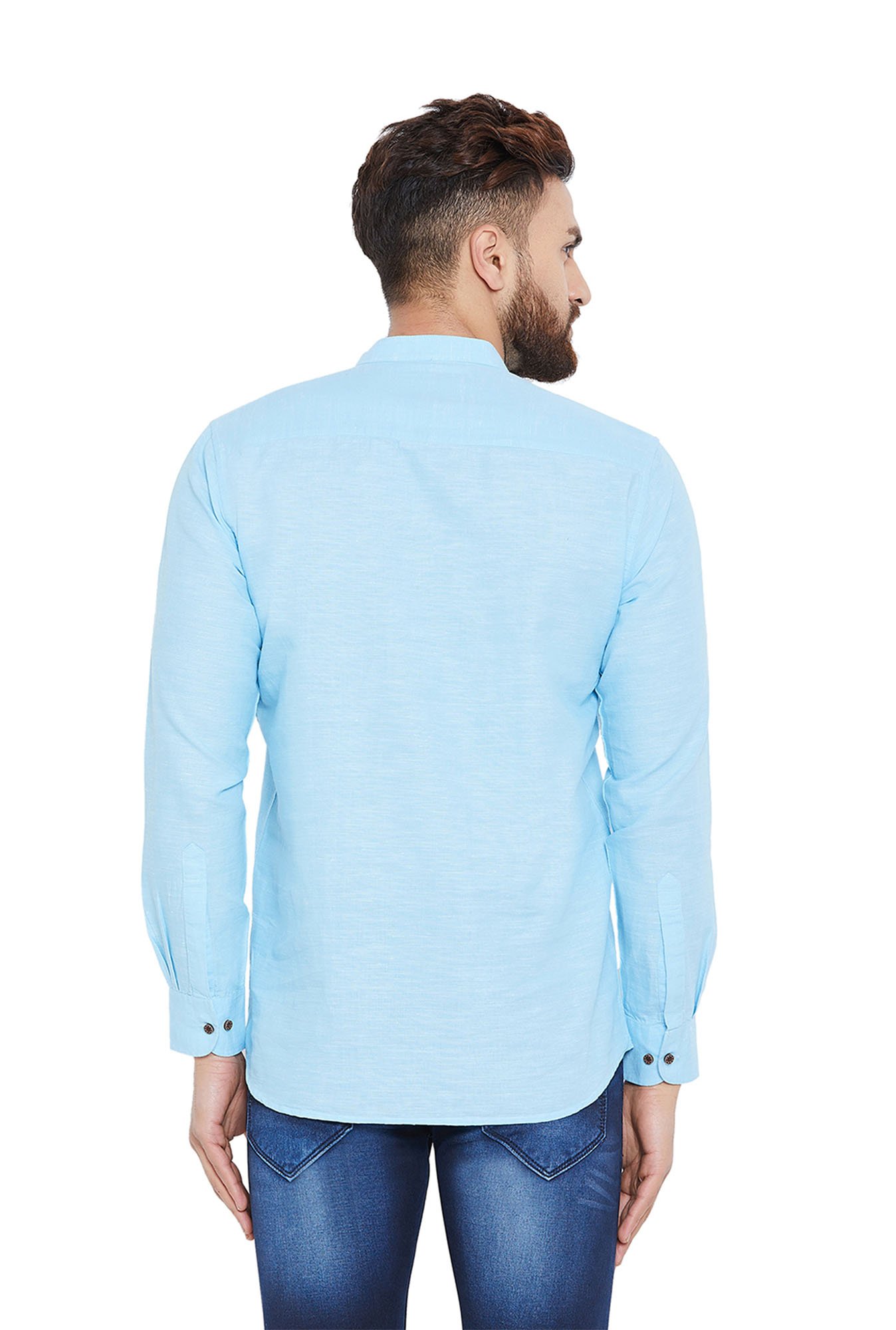 Duke Turquoise Regular Fit Cotton Kurta