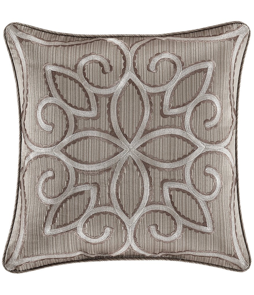 J. Queen New York Deco Embroidered Square Pillow