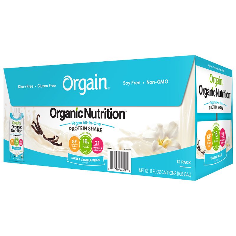 Orgain Organic Vegan Protein Shake - Vanilla Bean - 12ct