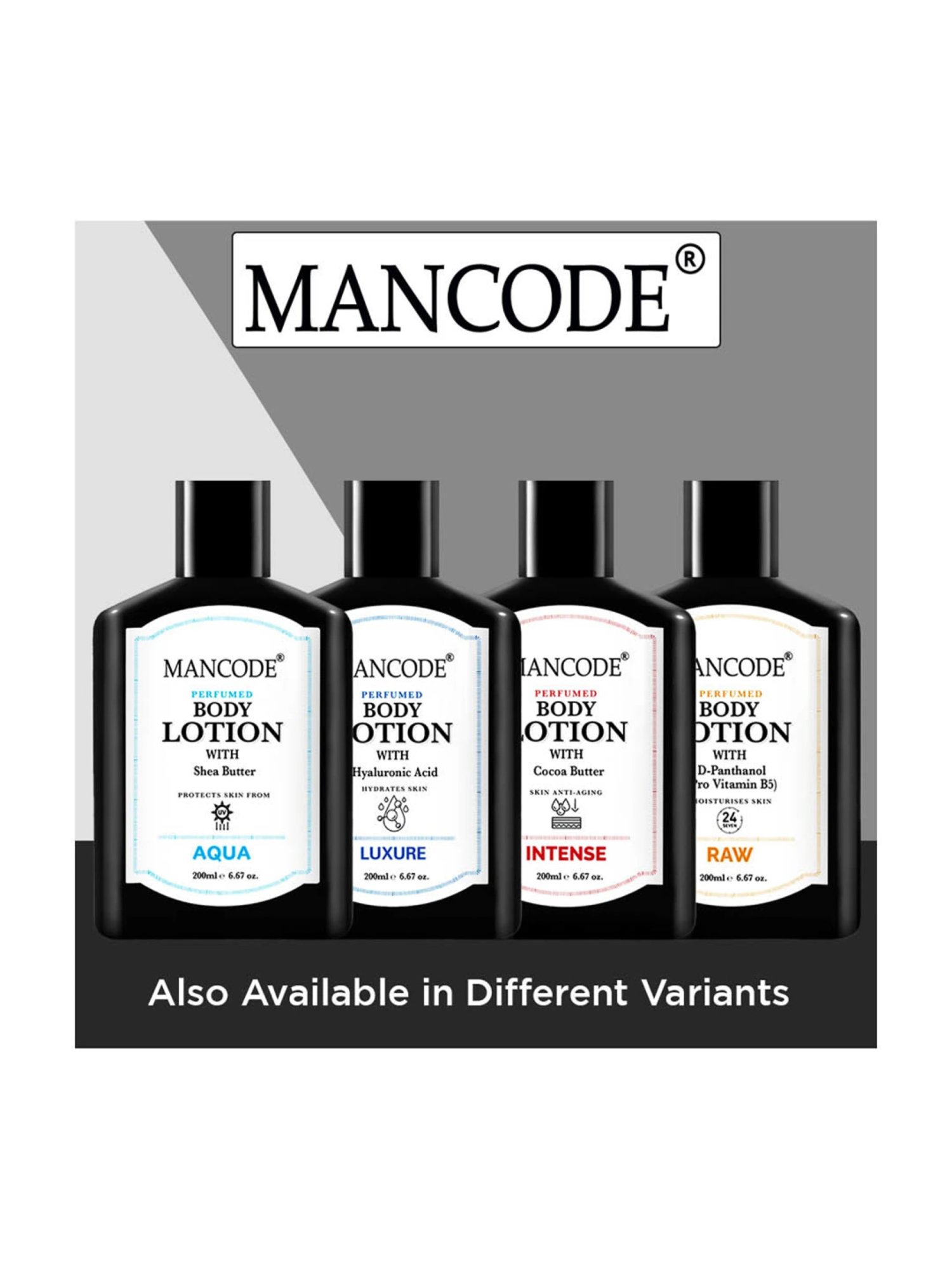 Mancode Aqua Perfumed Body Lotion with Squalane - 200 ml