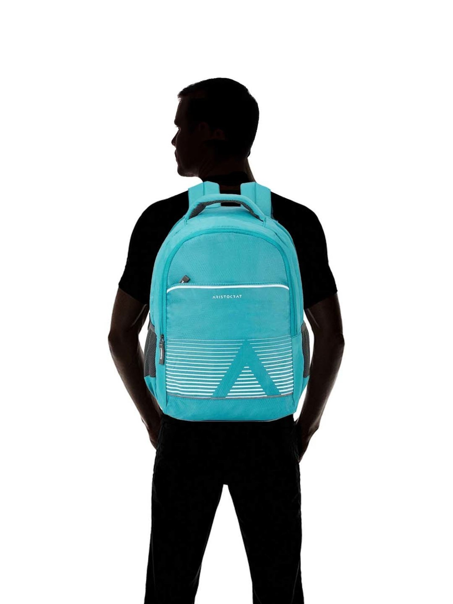 Aristocrat Kane 26 Ltrs Light Blue Medium Backpack