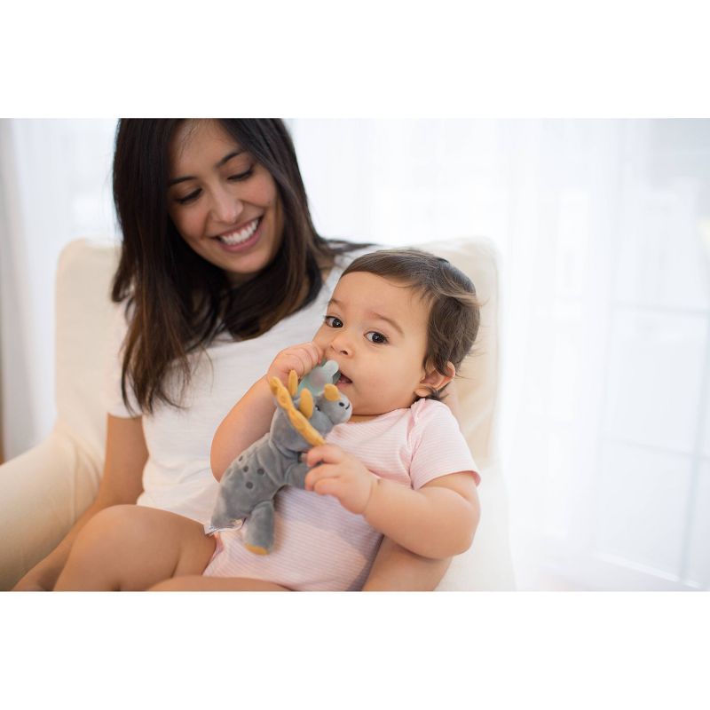 Dr. Brown's Animal Lovey Pacifier & Plush Holder - Triceratops