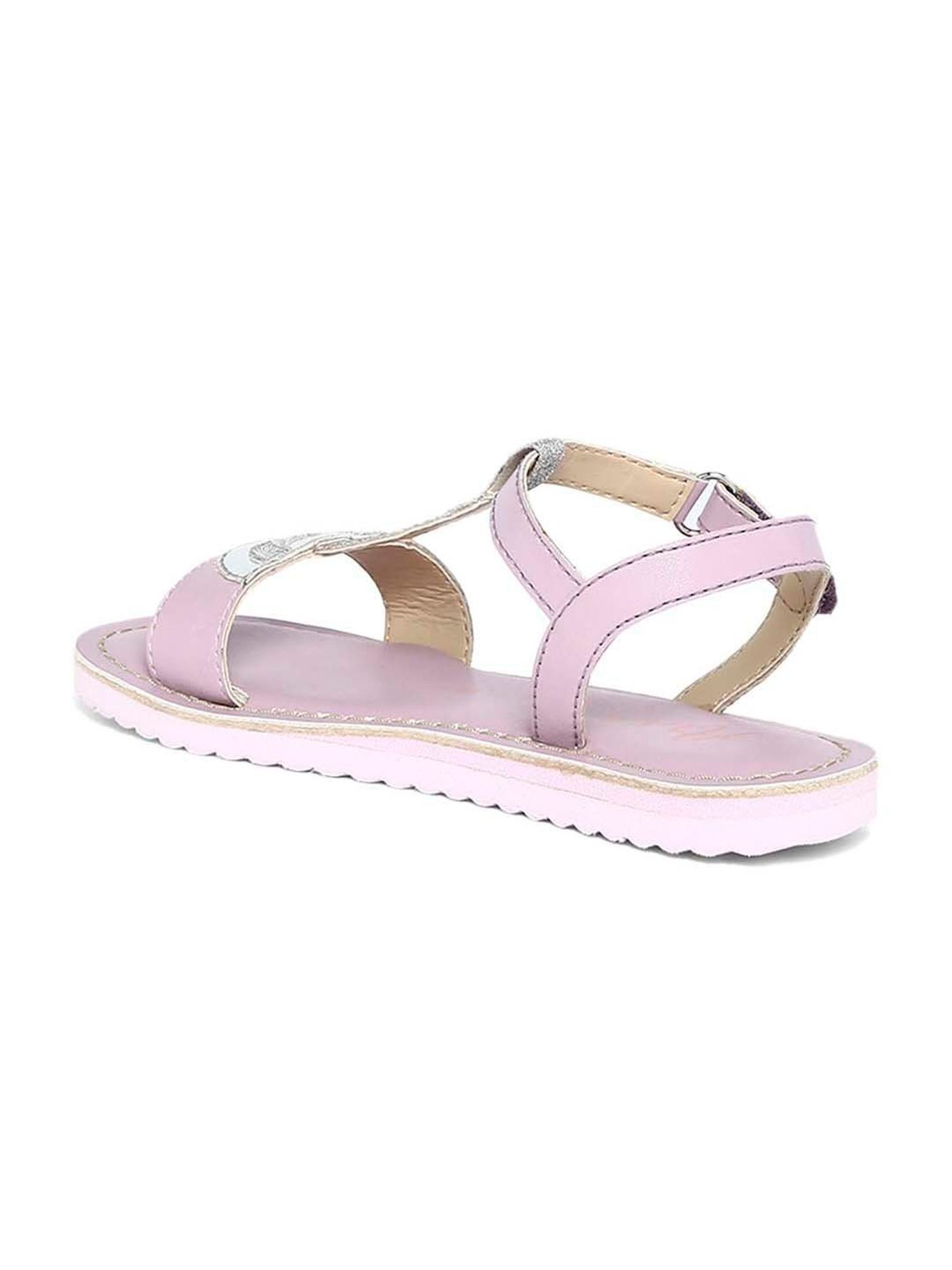 Aria Nica Kid's Magical Purple & Grey T-Strap Sandals