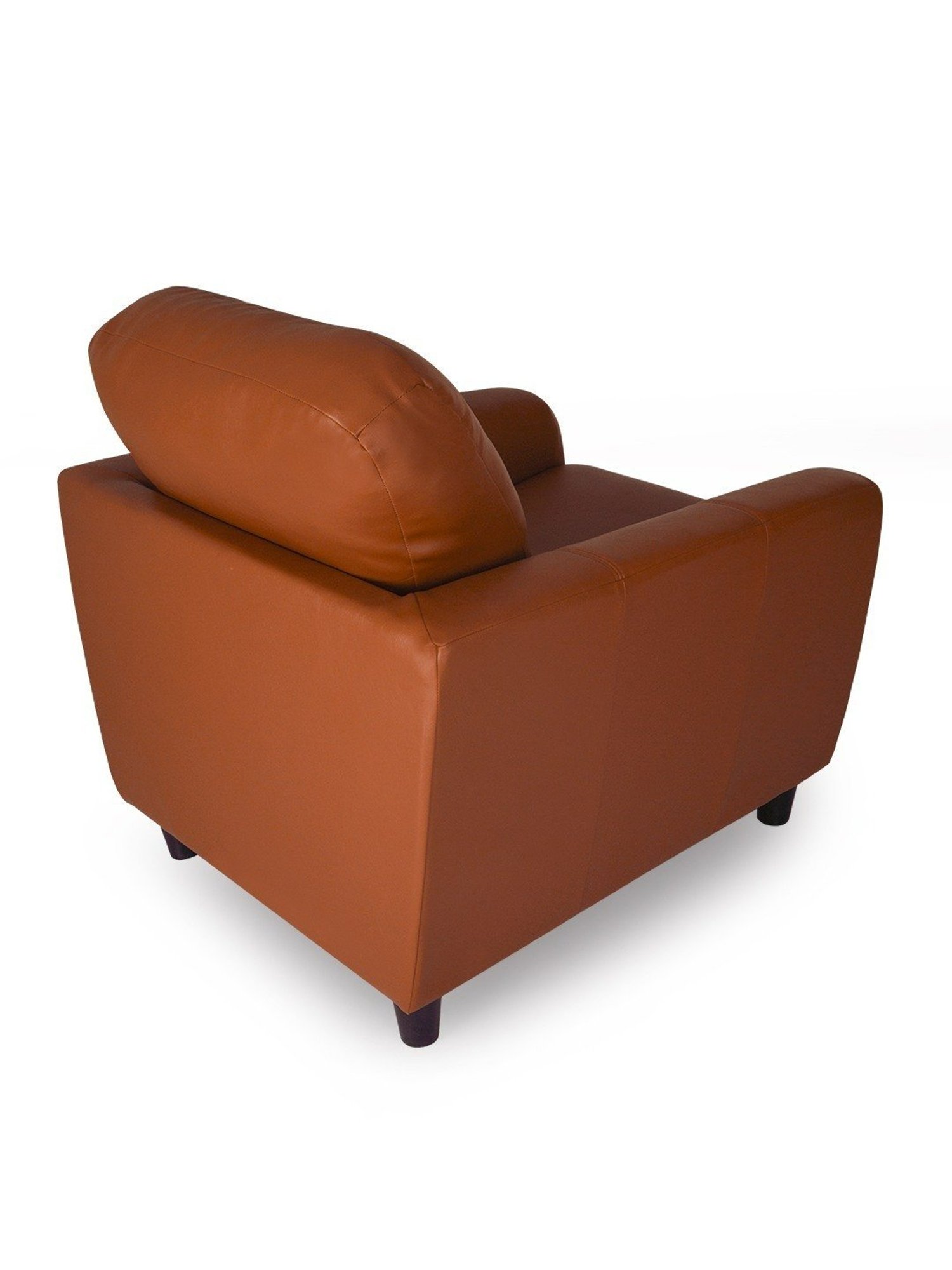 Durian Nadia Modern Cinnamon Brown Premium Leatherette 1 Seater Sofa