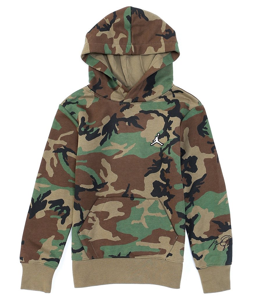 Jordan Big Boys 8-20 Camouflage Essentials Fleece Pullover Hoodie
