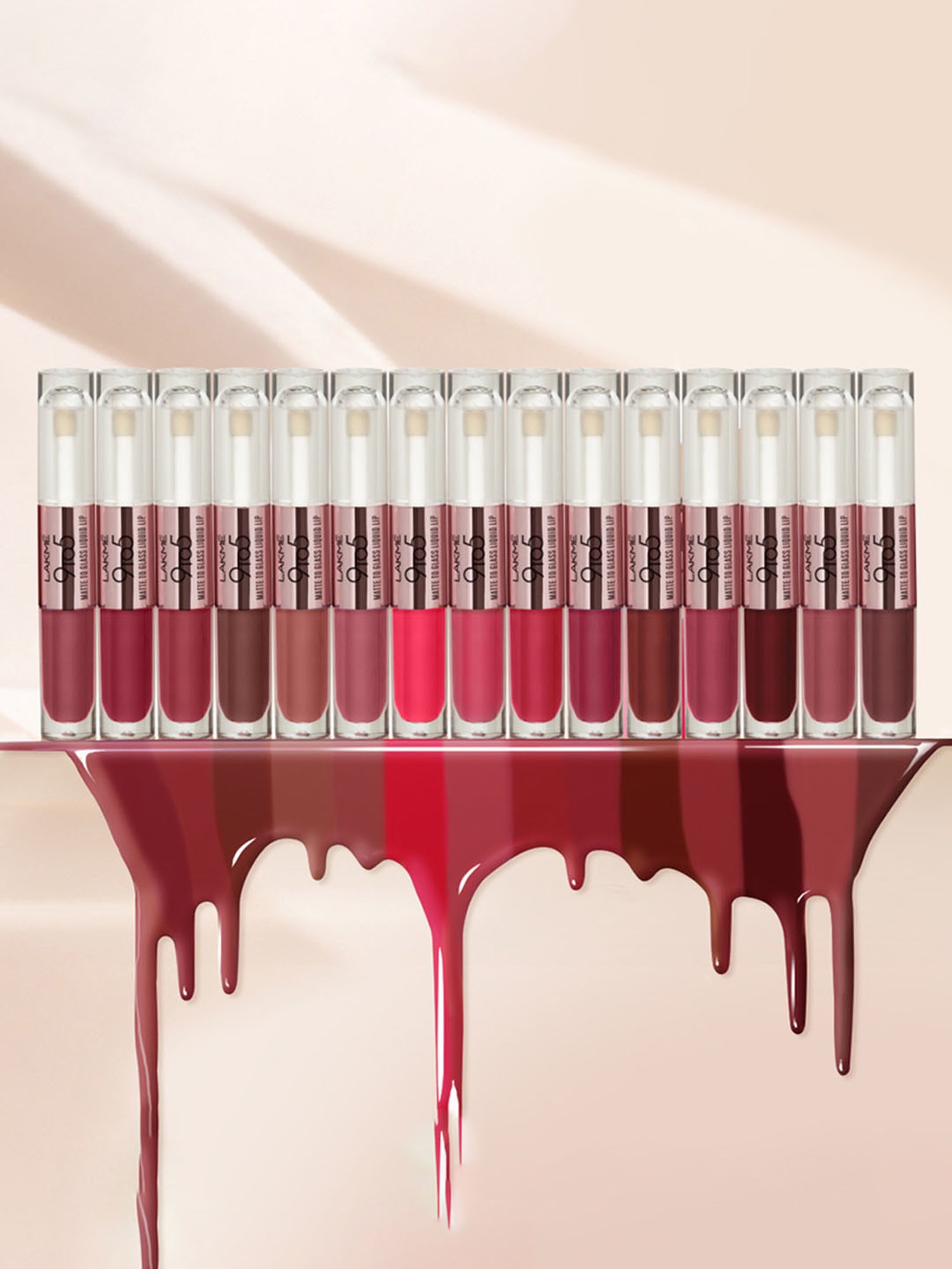 Lakme 9 To 5 Matte To Glass Liquid Lip Bold In Red - 7.6 ml