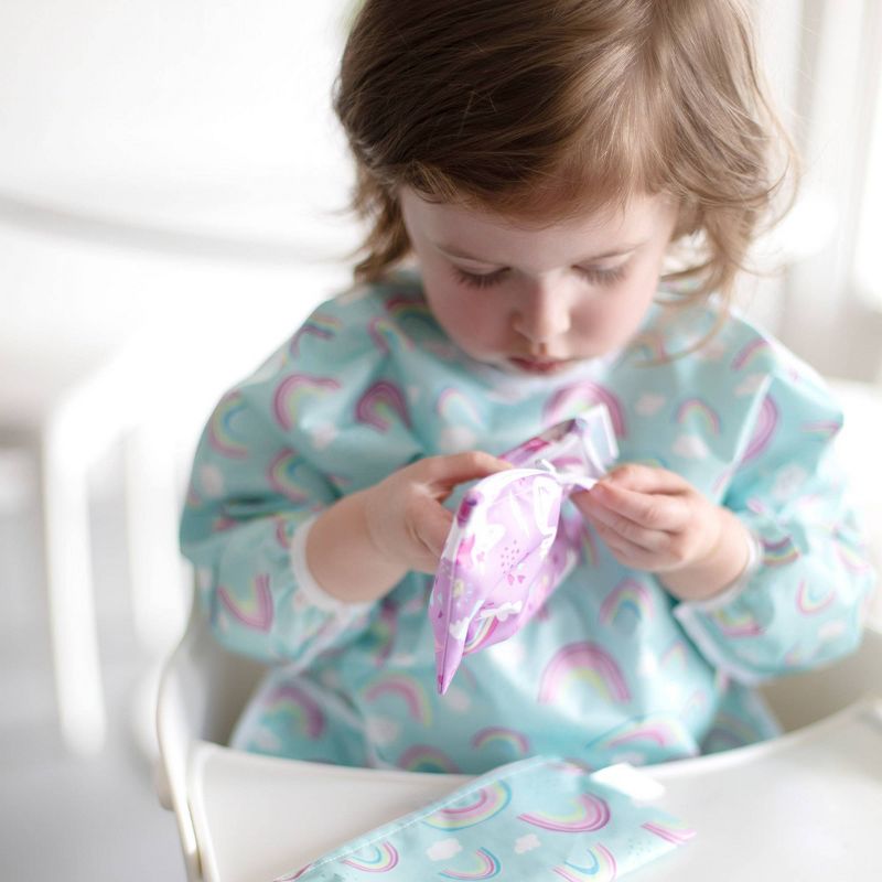 Bumkins Reusable Snack Bag 2-Pack Rainbows/Unicorn