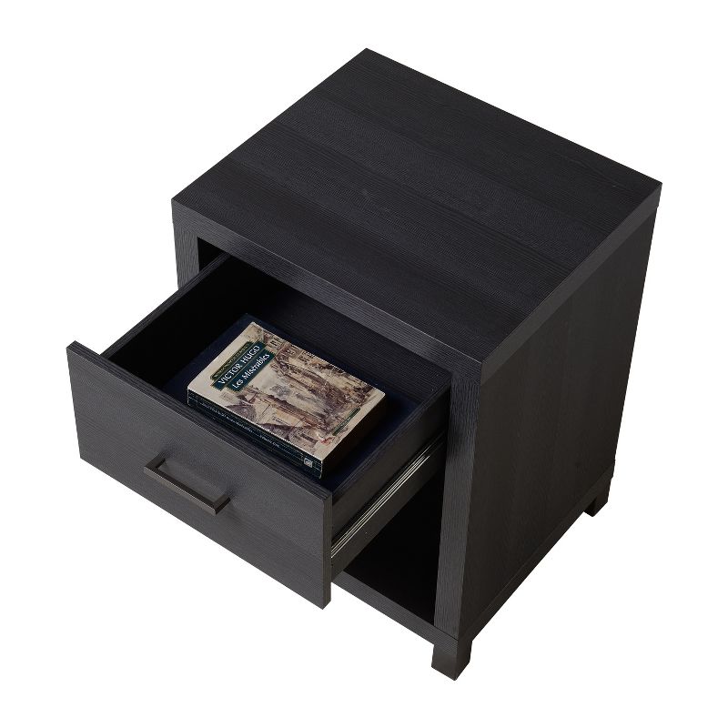 Cary 1 Drawer Nightstand Black/White - Loft 607