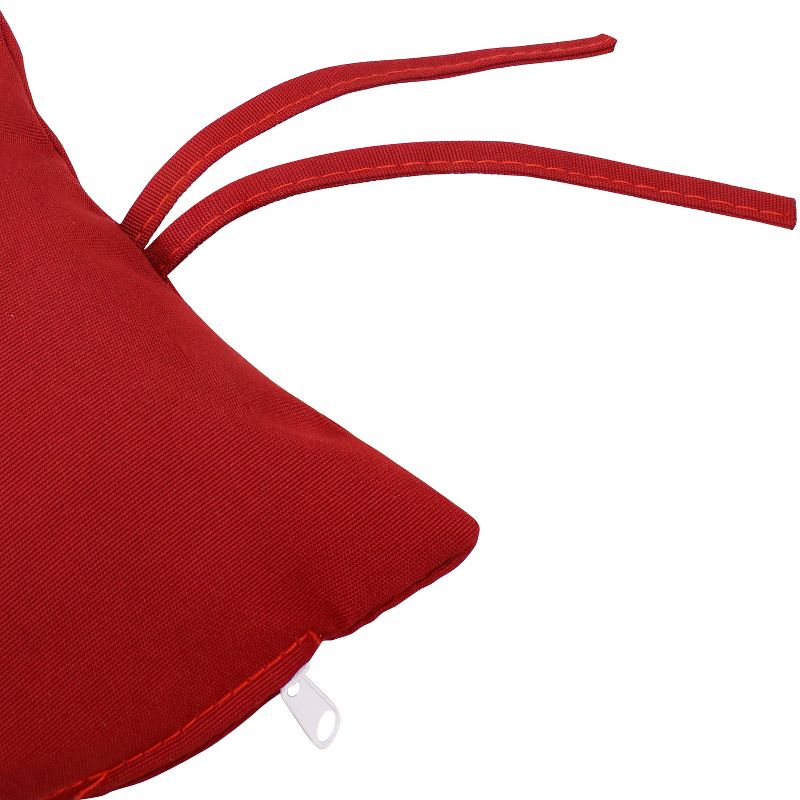 Sunnydaze Indoor/Outdoor Replacement Penelope or Oliver Hanging Egg Chair Seat Cushion and Headrest Pillow - Red - 2pc