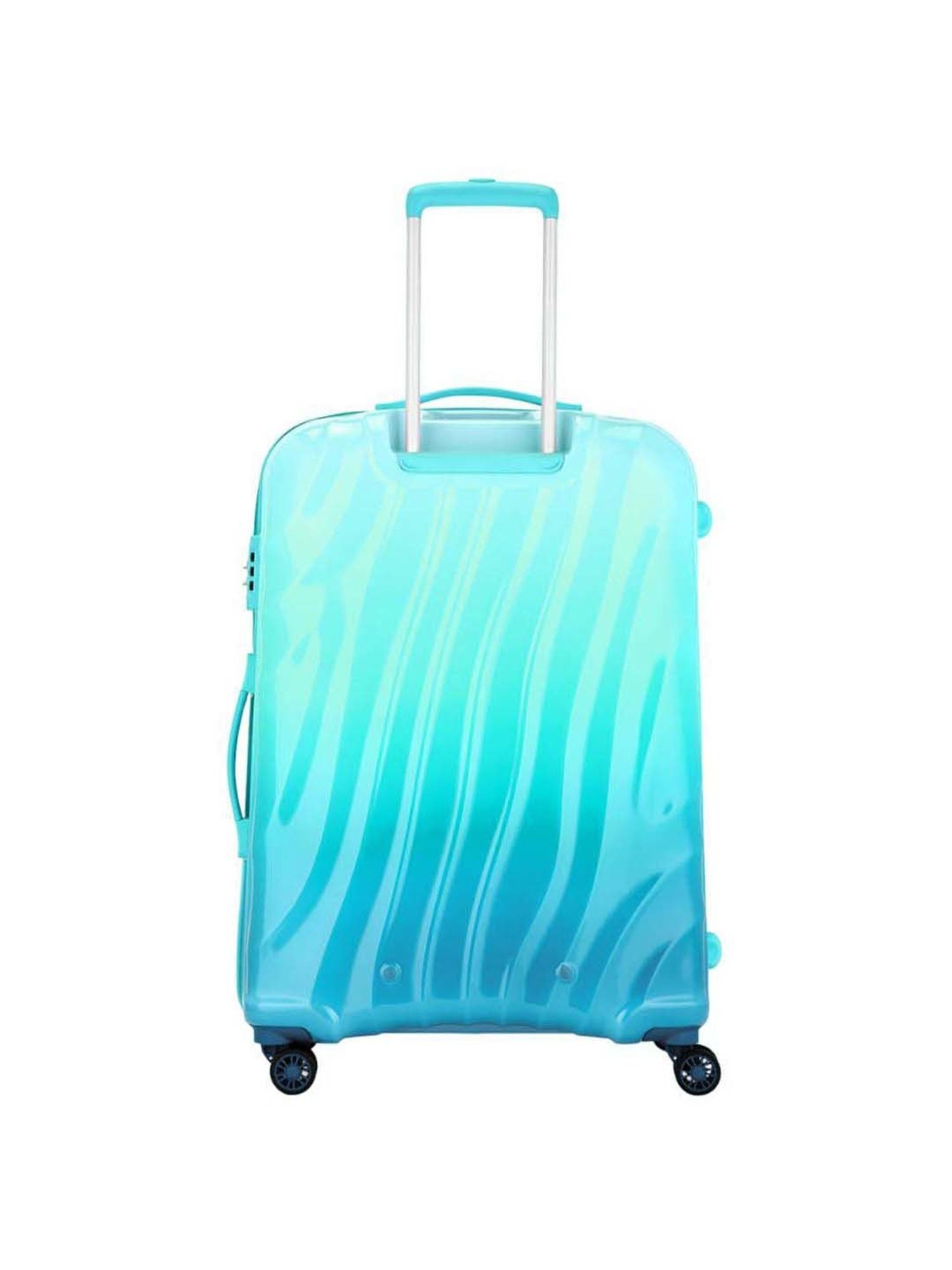 Skybags Openskies Blue Textured Hard Large Trolley Bag - 55 cm