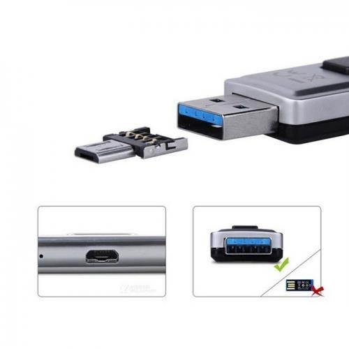 Cablecc  5pcs Ultra Mini DM Micro USB 5pin OTG Adapter Connector for Cell Phone Tablet & USB Cable & Flash Disk