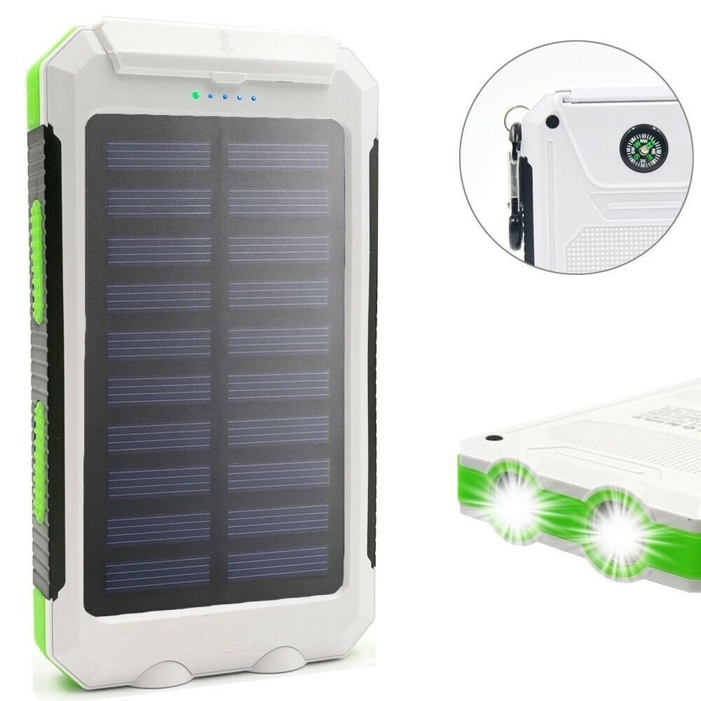 9000000mAh Waterproof 2 USB Portable Solar Battery Charger Solar Power Bank WTG