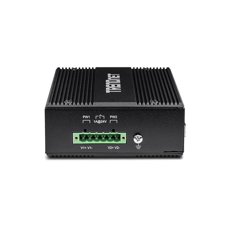 6-Port Industrial Gigabit PoE+ DIN-Rail Switch, 12-56V, Alarm Relay, 2 Dedicated SFP Slots, IP30 Rated Housing, Lifetime Protection, TI-PG62B