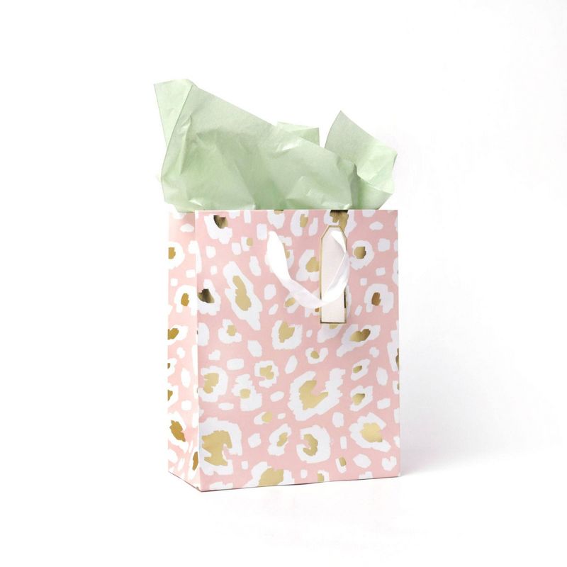 Medium Animal Print Gift Bag with Foil Pink/Gold - Spritz™